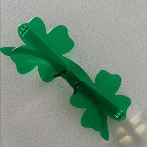 Green Shamrock Novelty Glasses